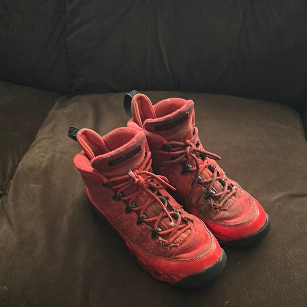 Jordan Red and Black Sneakers